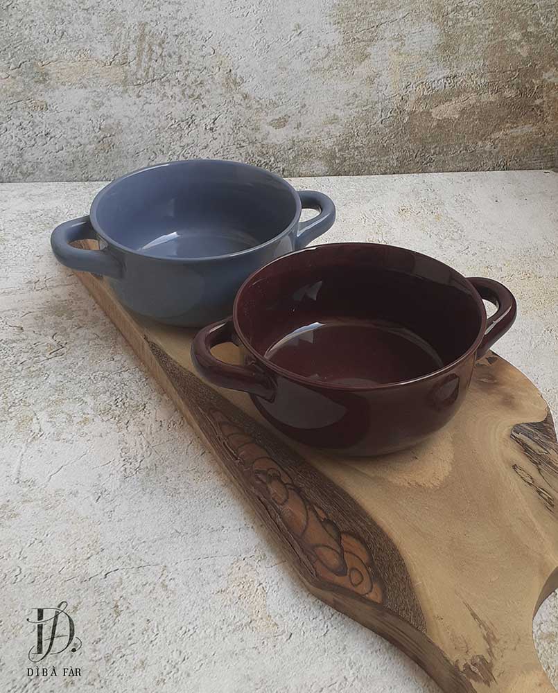 کاسه دسته دار رنگی