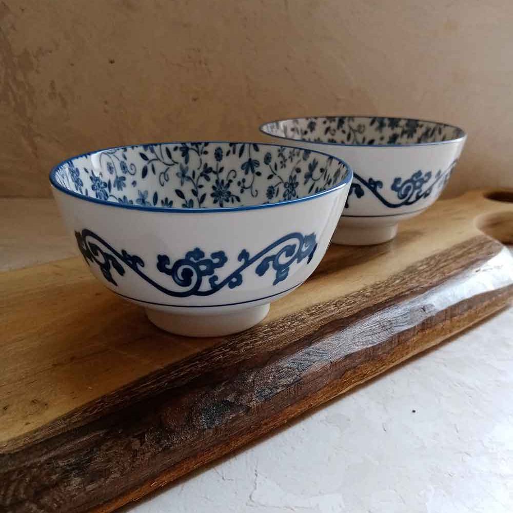 کاسه گلدار ابی