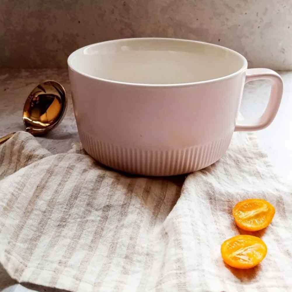 سوپ خوری دسته دار صورتی (8891)
