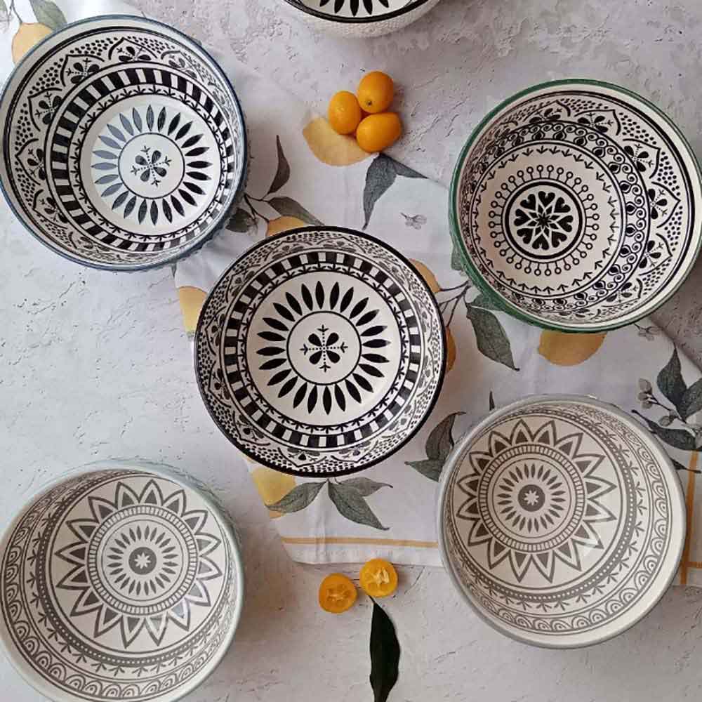 کاسه طرح دار گل برجسته(4__3)