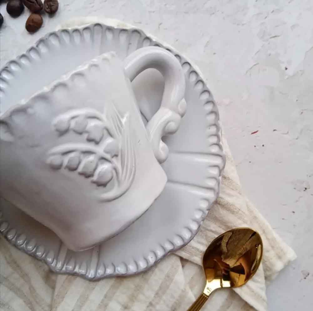 فنجان قهوه خوری گل دار روستیک ( 5_5)