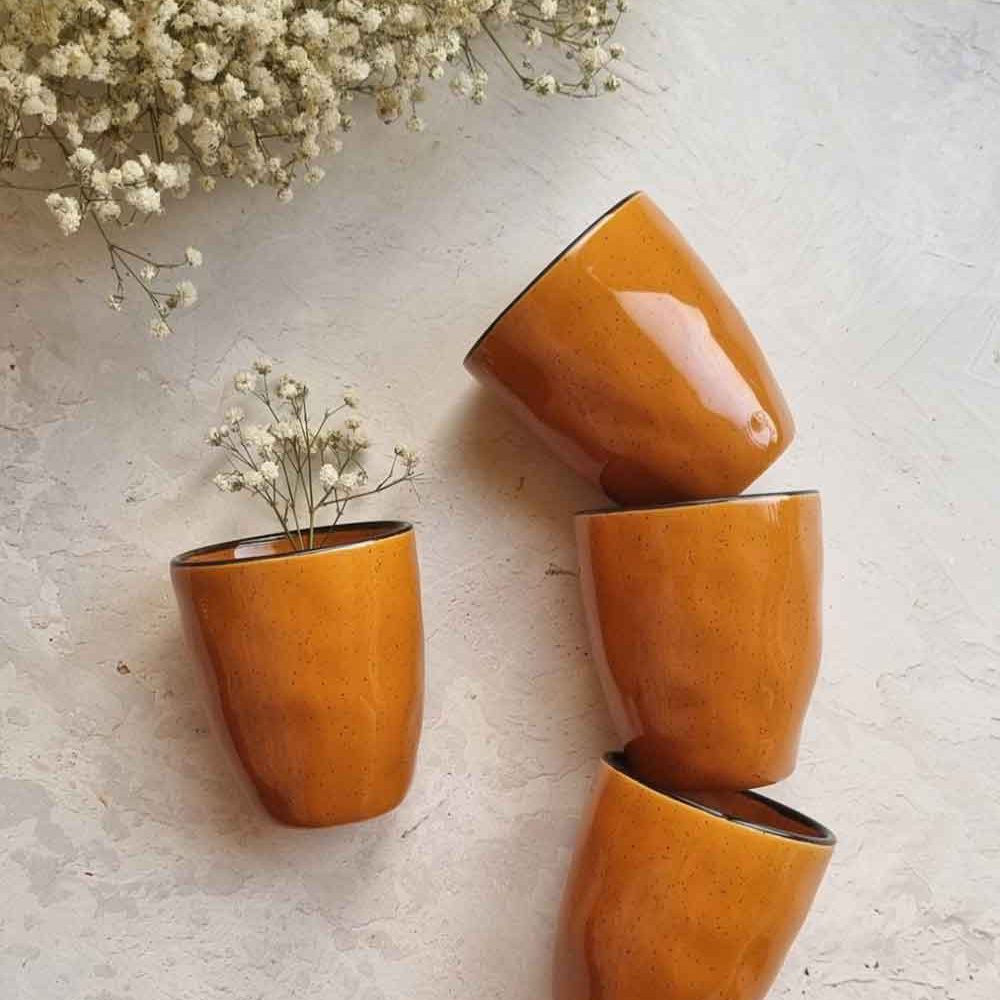 ماگ روستیک  قهوه ای روشن (473)