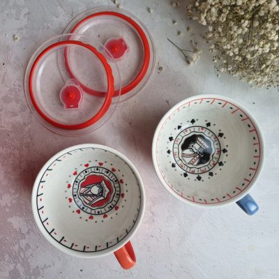ظرف نگهدارنده غذا رنگی سرامیکی